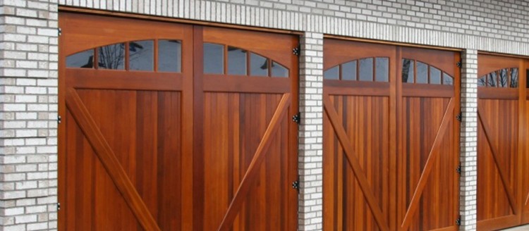 custom-made wooden garage door