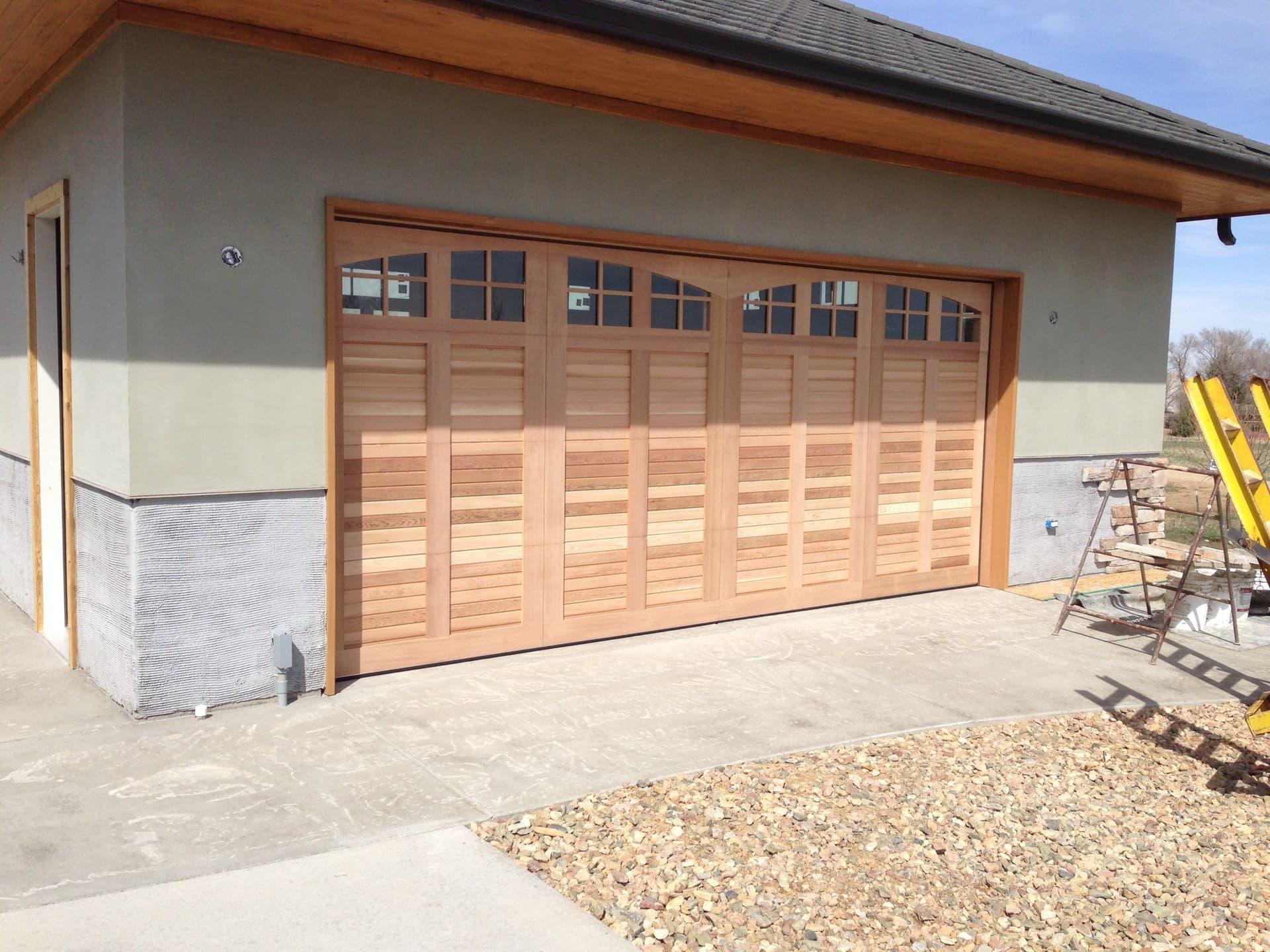 Custom Cedar Garage Door Installation