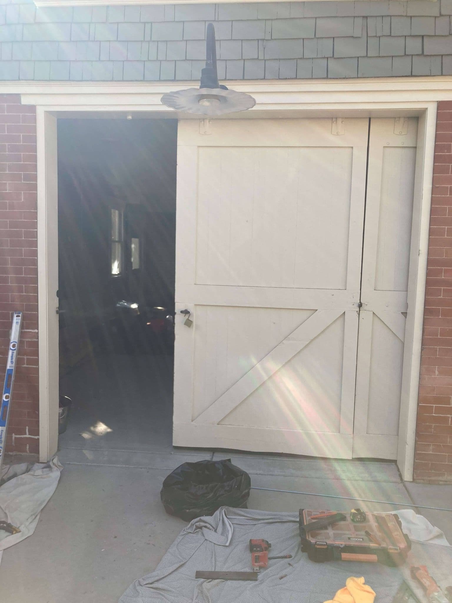 Gallery photos for Custom Cedar Sectional Overhead Door Installation in Boulder: Image #1