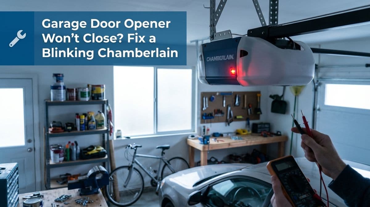 Garage Door Opener Won’t Close? Fix a Blinking Chamberlain image