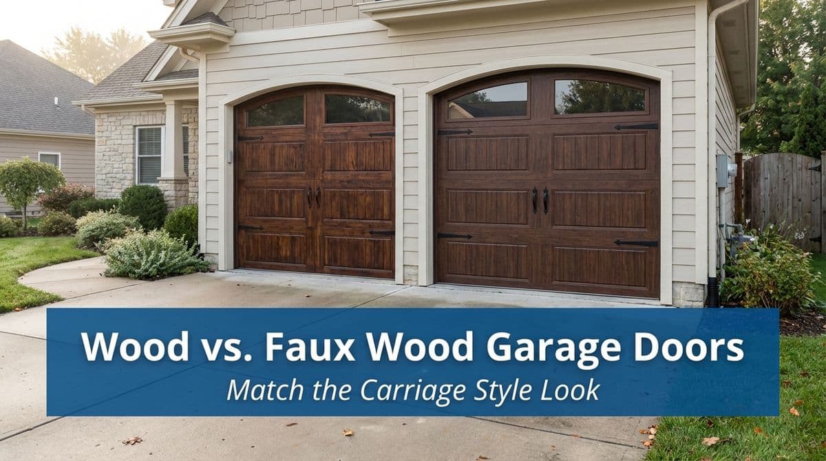 Featured post - Wood vs. Faux Wood Garage Doors: Carriage Style Look