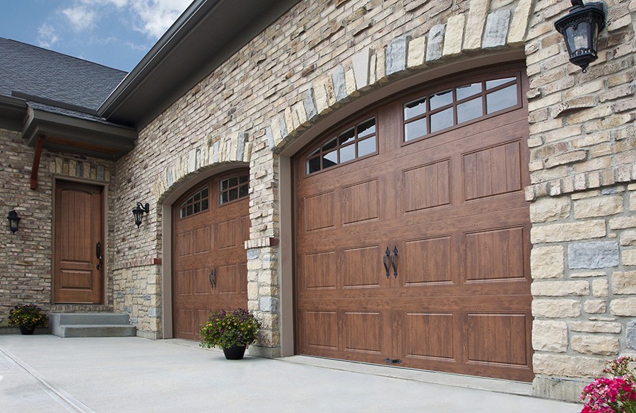 A custom garage door that doesn't compromise style for security.